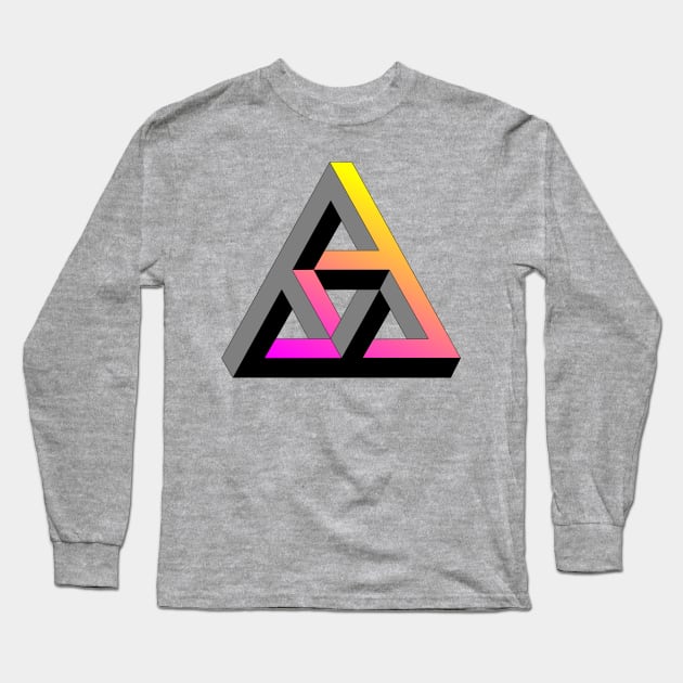 Even more impossible triangle with magenta to yellow gradient Long Sleeve T-Shirt by TRIME